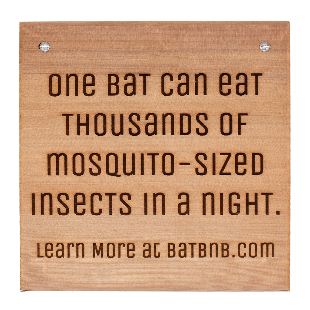Cedar Sign: What Bats Eat 2 - BatBnB