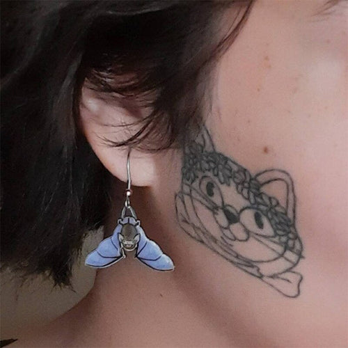 Cute Bat Asymmetrical Earrings - BatBnB