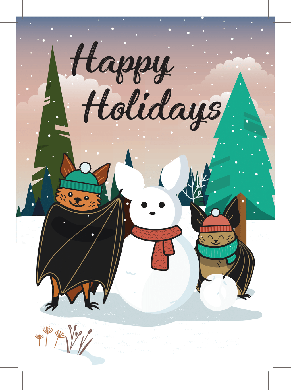 Holiday Greeting Card - BatBnB